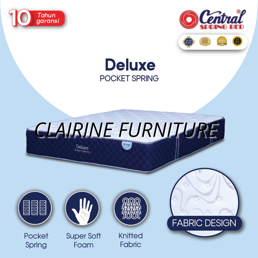 Kasur Central Springbed Deluxe Pocket Spring - Hanya Kasur -160x200 cm