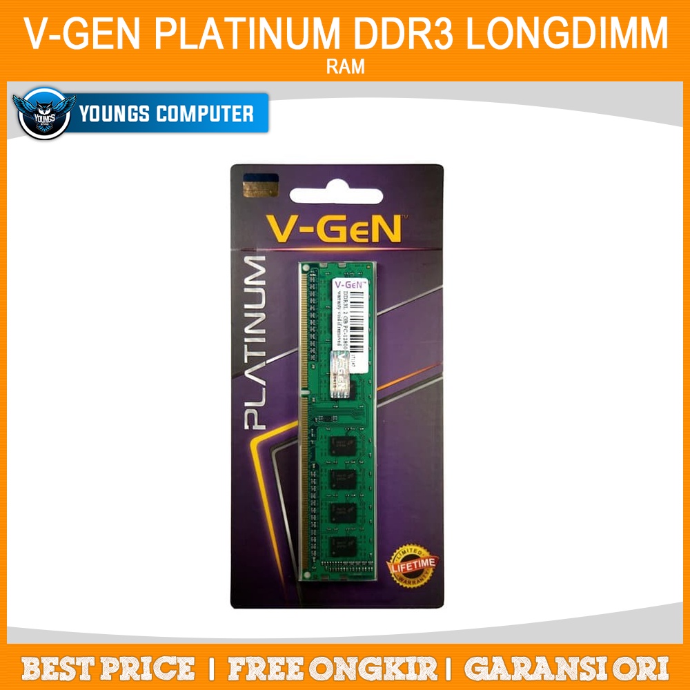 Ram PC V-Gen Platinum DDR3 8GB 1333/1600 (Longdimm) Vgen PC 12800