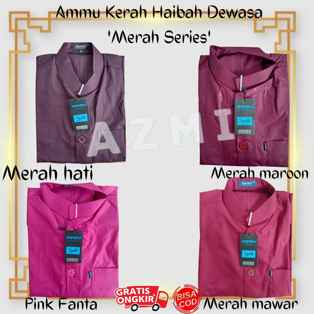 (ALL 1)Promo Baju Koko Ammu Kerah Haibah Ukuran S,M,L Dan XL Original Termurah dan Terlengkap!!!