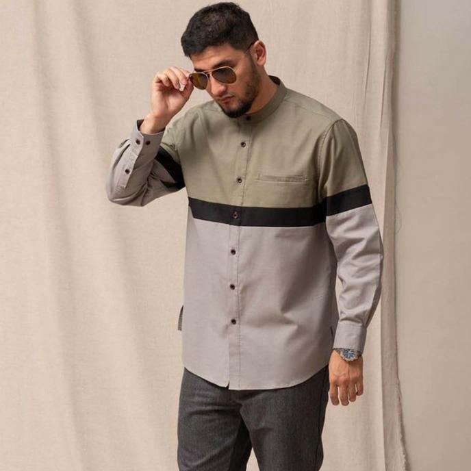 Sale Alisan Kemeja Koko Printing Reguler Motif Abstrak /BAJU KOKO PRIA/BAJU KOKO DEWASA/BAJU KOKO AN