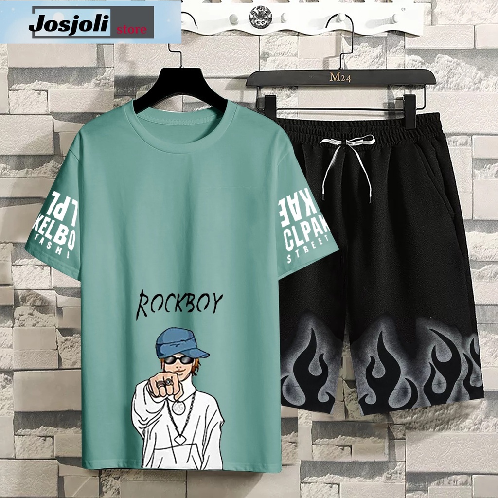 JOSJOLI_STORE/Stelan RB/Satu Stel Atasan dan Bawahan Pria Dewasa/Fit to L