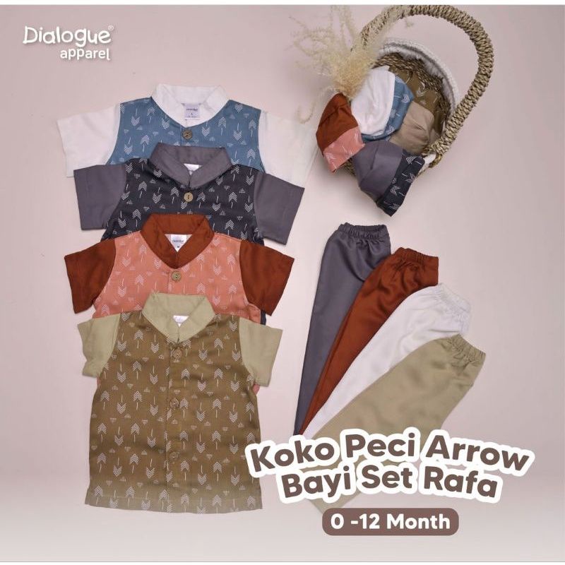 Dialogue Paby Koko Peci Arrow Payi Set Rafa/Koko bayi 0-6 bln - DFD0360DFB0361 DFB0362/