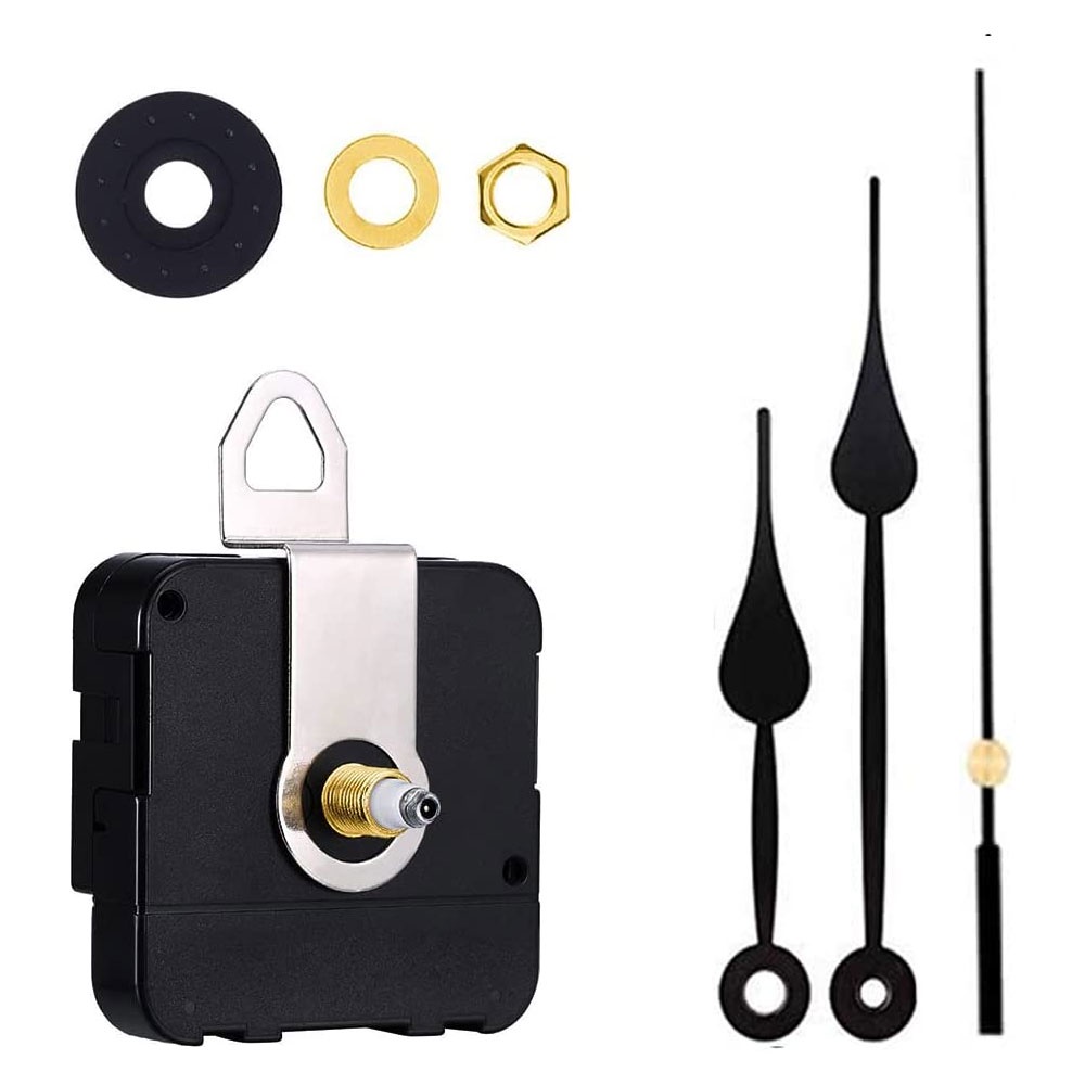 Mesin Jam Dinding DIY Replacement Silent Quartz Heart Needle - MC5168 - Black