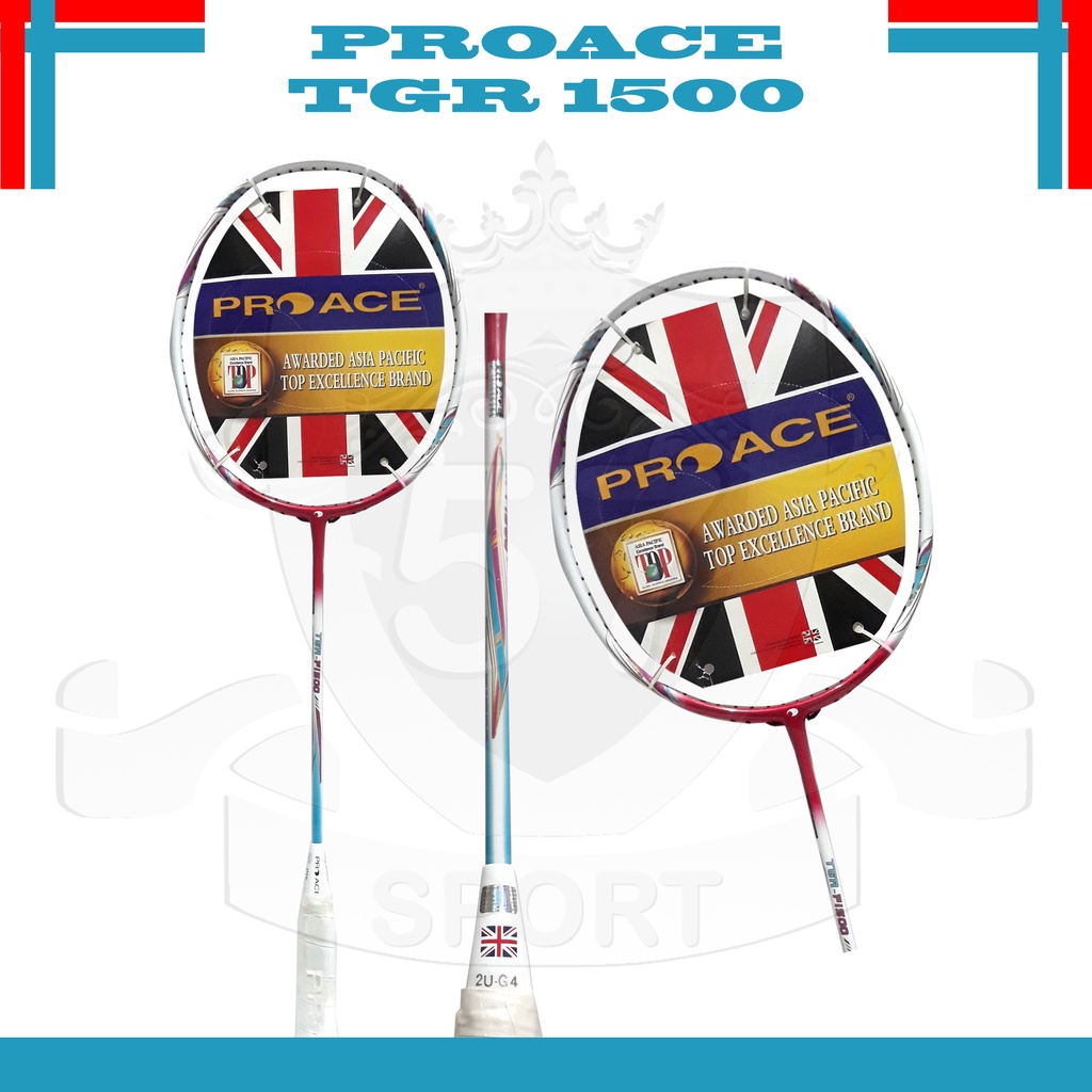 Raket Original Pro Ace TGR 1500 Bonus Komplit Badminton