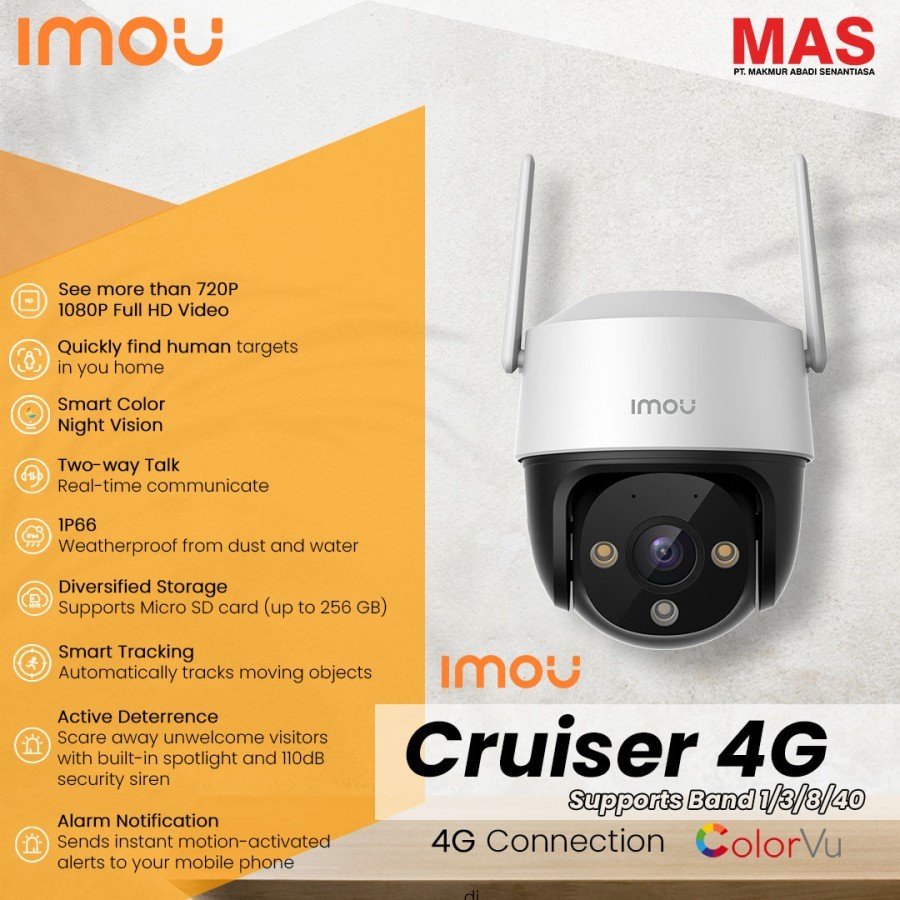 IMOU CRUISER 4G Colorvu 1080P Full HD Two Way Audio / IPC-S21FTP