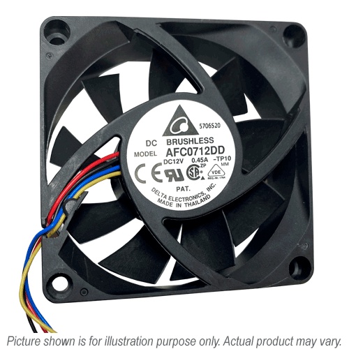 FAN 7CM DELTA  AFC0712DB BRUSHLESS DC.12V 0.45A 4PIN  TEBAL 1.5CM  | ori