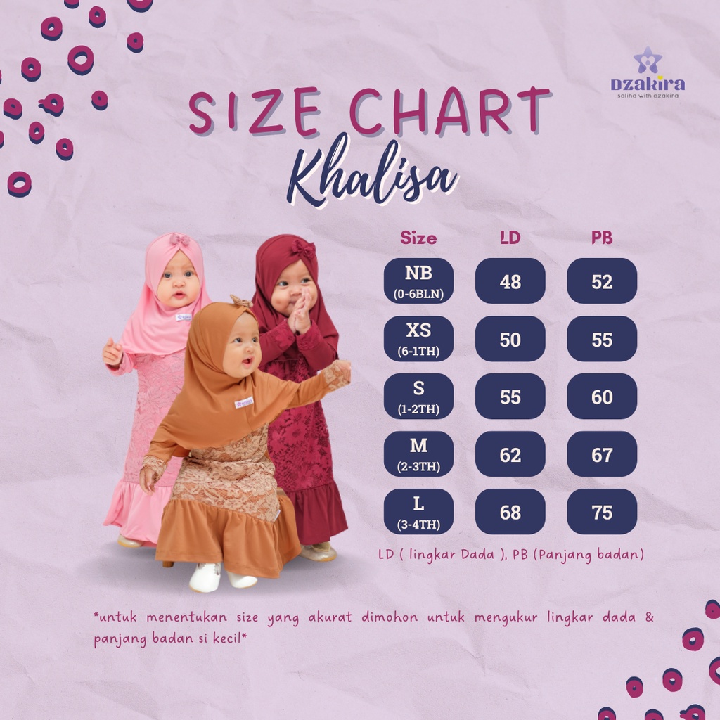 GAMIS BAYI 0-2thn BRUKAT KHALISA MAROON JERSEY TWIST PREMIUM ORIGINAL by DZAKIRA