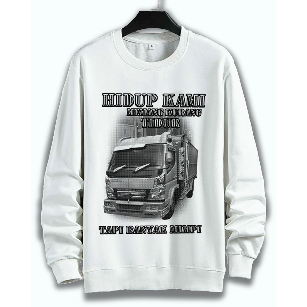 SWEATER UNISEX TRUCK MIMPI PRIA DAN WANITA SWEATER JUMBO