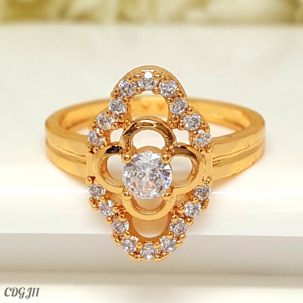 PGX Cincin Xuping Wanita Lapis Emas Aksesoris Perhiasan Fashion Premium - Z092