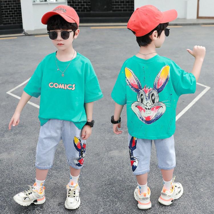 (LOLI-JKT) BOY-90 STELAN ANAK COWOK MODEL COMICS RABBIT SIZE 110-160