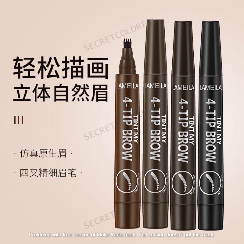 LAMEILA Eyebrow Waterproof Natural Pen Four-claw Tip Long Lasting