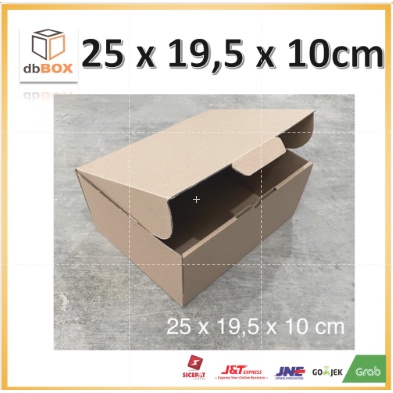

(10pcs) Kardus Uk. 25x19,5x10 cm....Die Cut kotak Kue, snack -aksesoris-dll model box pizza