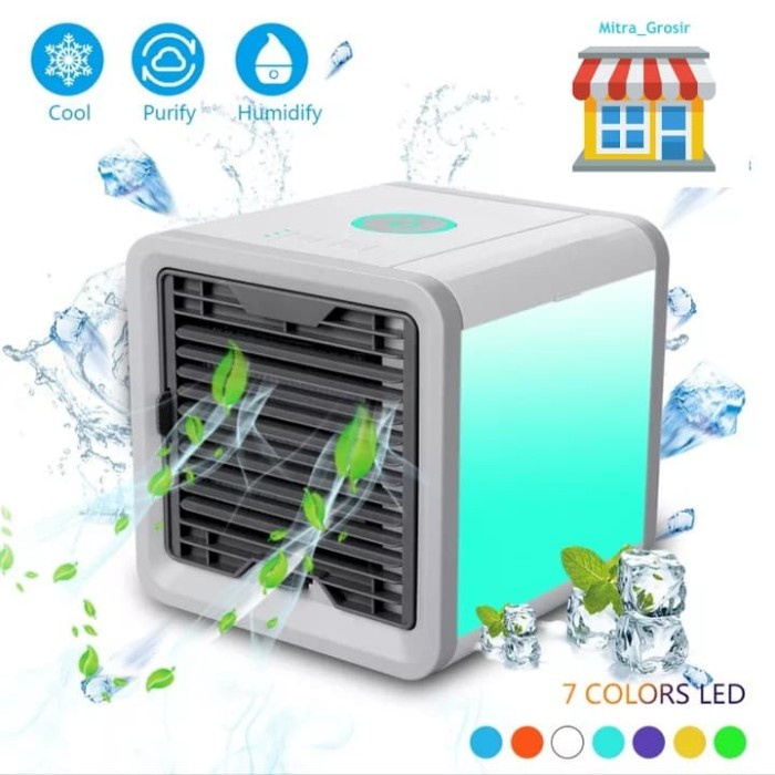 AC Mini AC Portable Mini Kipas Cooler Penyejuk Ruangan Dan Lampu Tidur(F3A0) Mini AC Pendingin Ruang