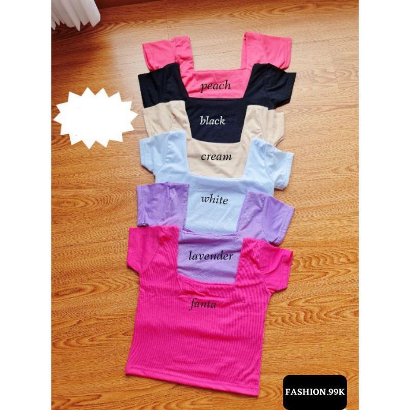 Kaos Crop Top Korean Style Top Korean Style Atasan Crop Crop Korea Crop Korean Style Kaos Crop