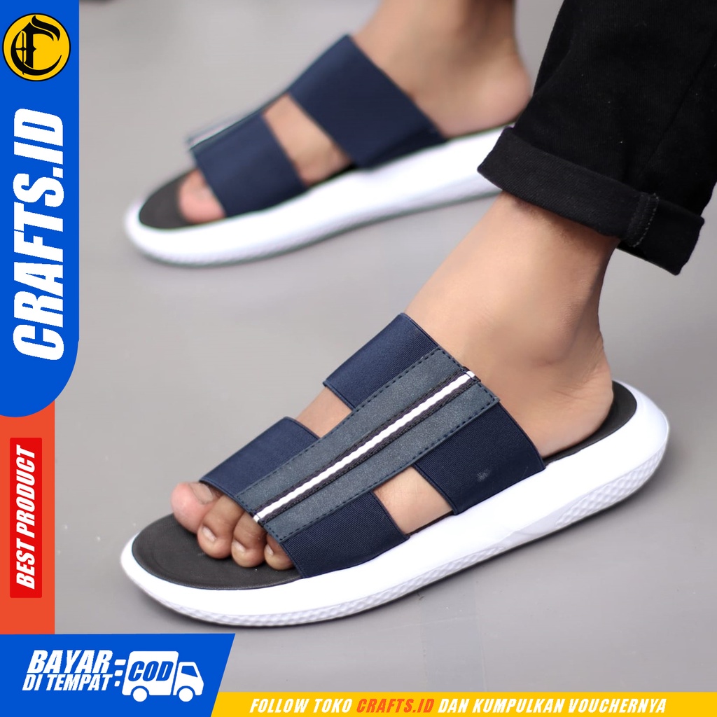 Sandal Slide Pria Sendal Slop Casual Crafts Hendrix