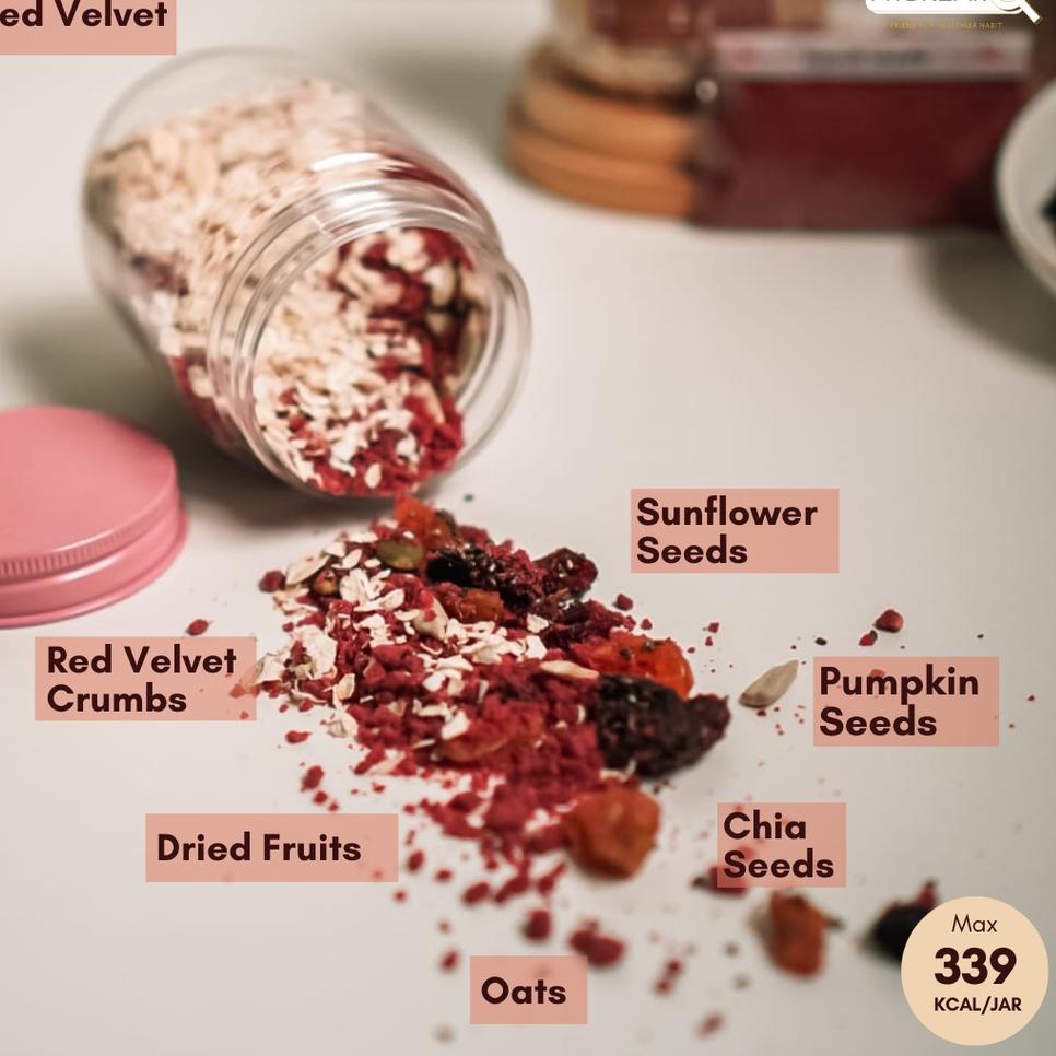 

Meroket CEREAL OATS RED VELVET FITBREAK/OVERNIGHT OATS/SNACK SEHAT/SIMPEL/SARAPAN/OATMEAL