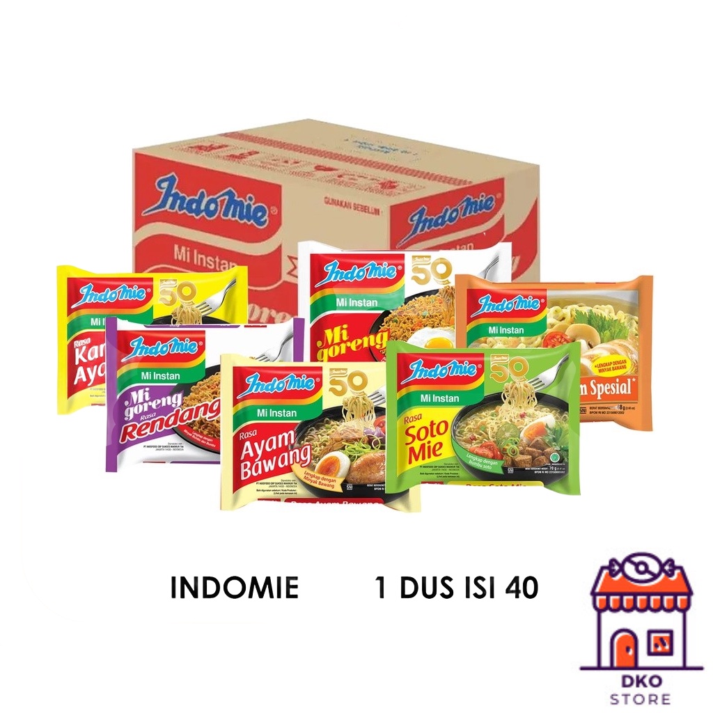 

INDOMIE Mie Instan - 1 Dus isi 40 pcs - All Varian Rasa