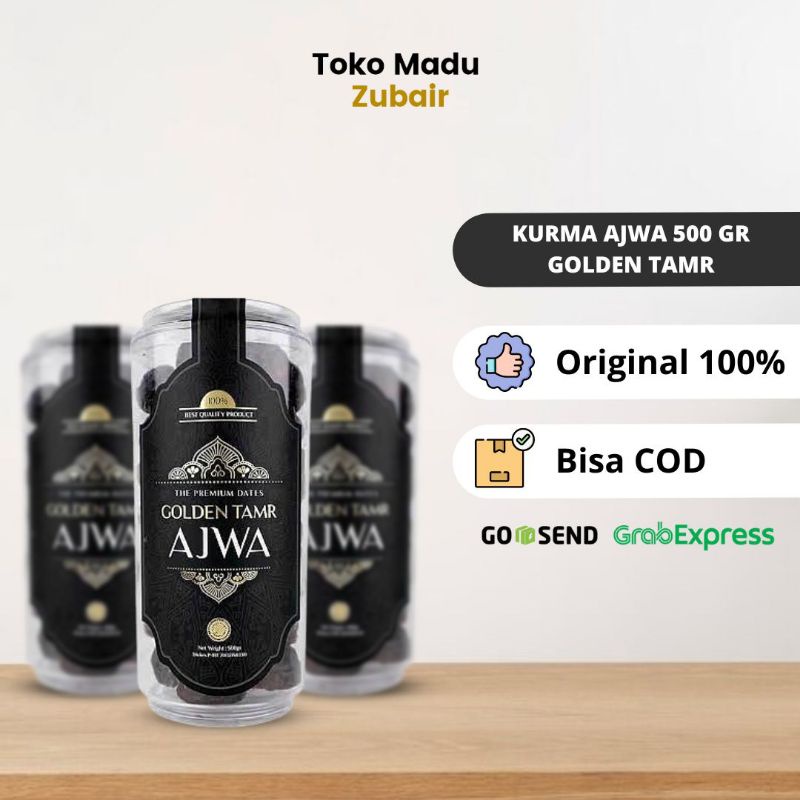 

Kurma Ajwa Golden Tamr 500 Gram Toples Premium