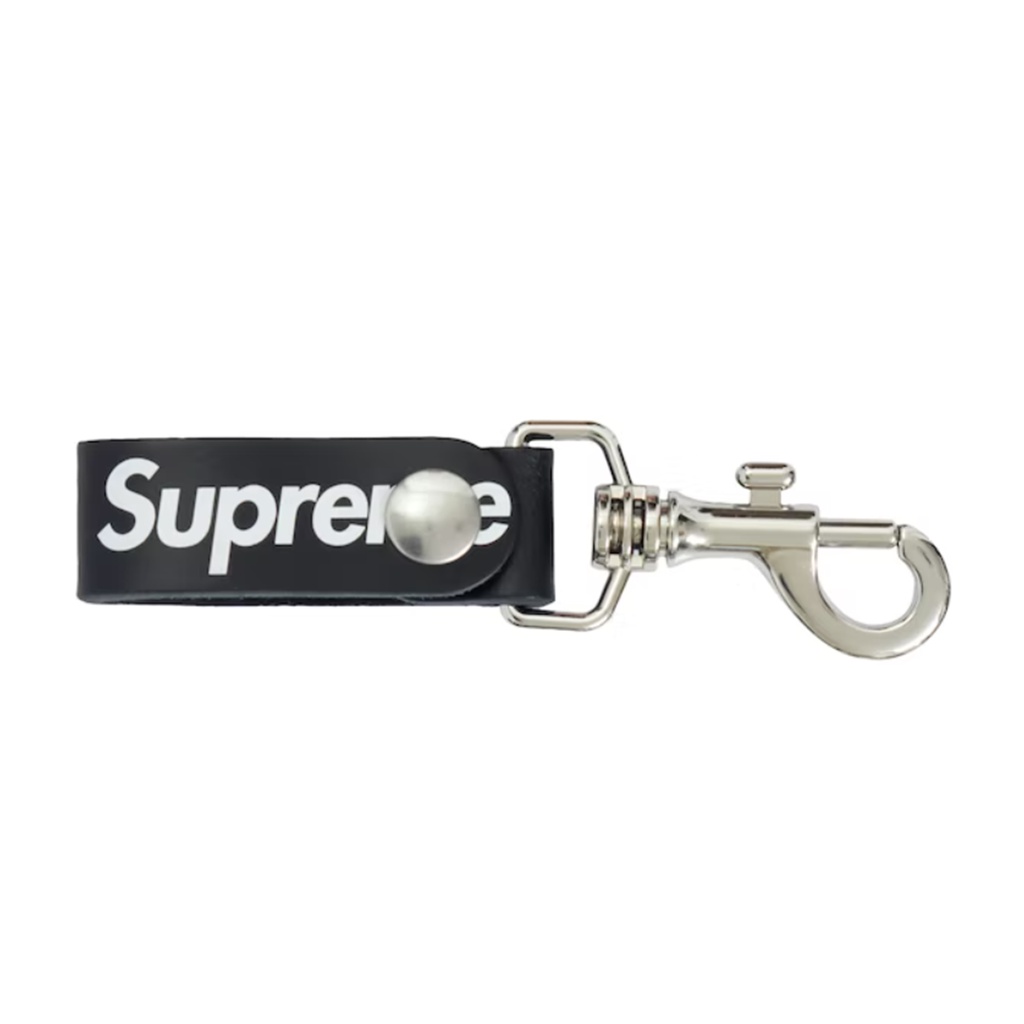 Supreme Leather Key Loop Black