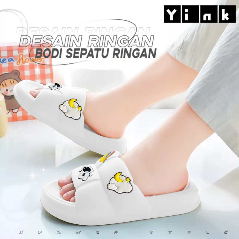 Yink Sandal Jelly Wanita Import Sendal Wanita Terbaru 2022 Sepatu Sandal Wanita Korean Style Sandal Rumah Murah Elastic Empuk EVA