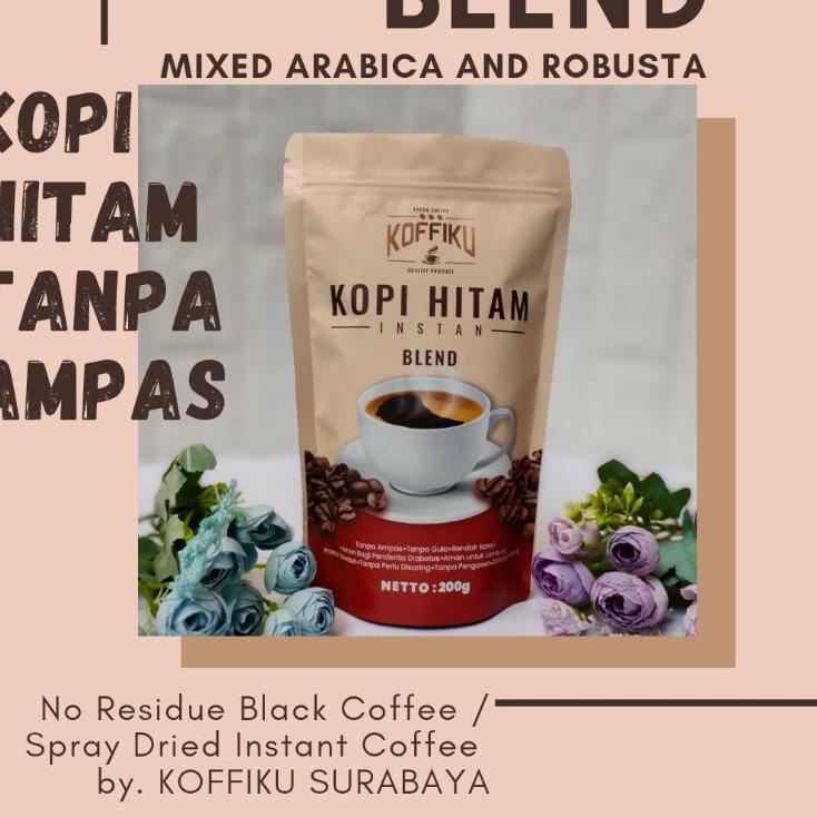 

♂ Jual Kopi Hitam Instant [BLEND]/ Spray Dried Instant Coffee/ Kopi Hitam Tanpa Ampas 200 gram ♔