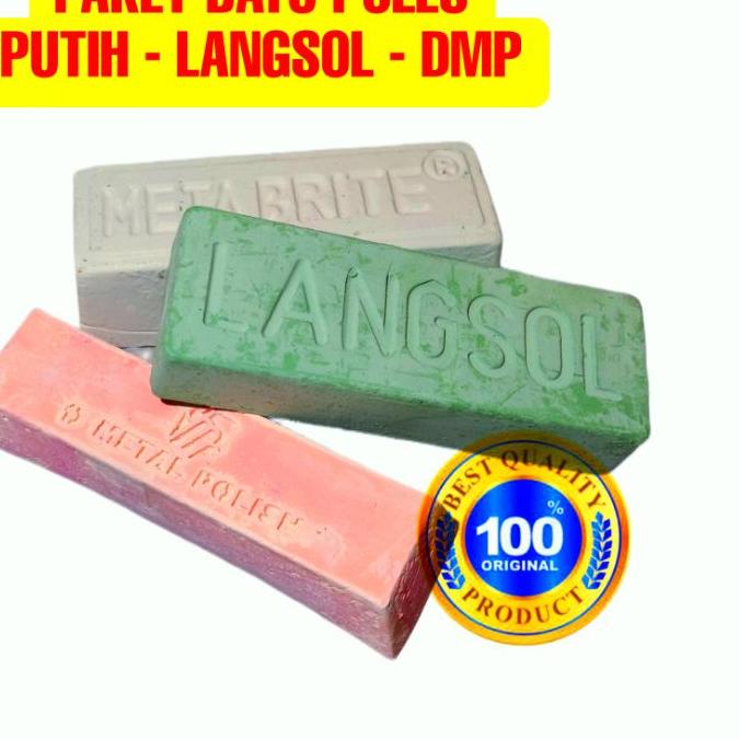 ➴ PAKET BATU POLES DASAR SAMPAI FINISHING (PUTIH-LANGSOL-DMP) ✾