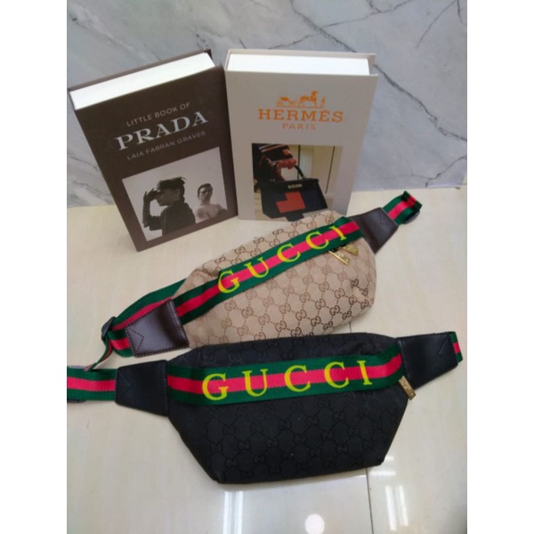 Tas waistbag gucci pria wanita tas pinggang gucci import
