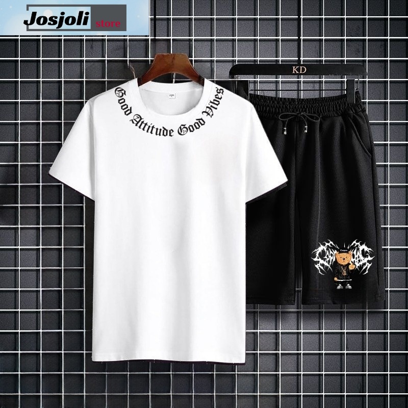 JOSJOLI_STORE/Stelan Vibes/Satu Stel Atasan dan Bawahan Pria Dewasa/L XL XXL