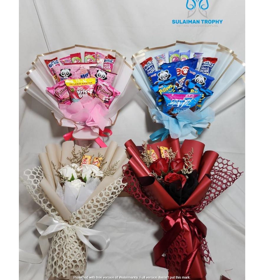 

Pesan aja Buket makanan / Bouquet Snack pink dan biru / Bucket Snack untuk hadiah ulang tahun, hadiah wisuda, anniversary dan lain lain