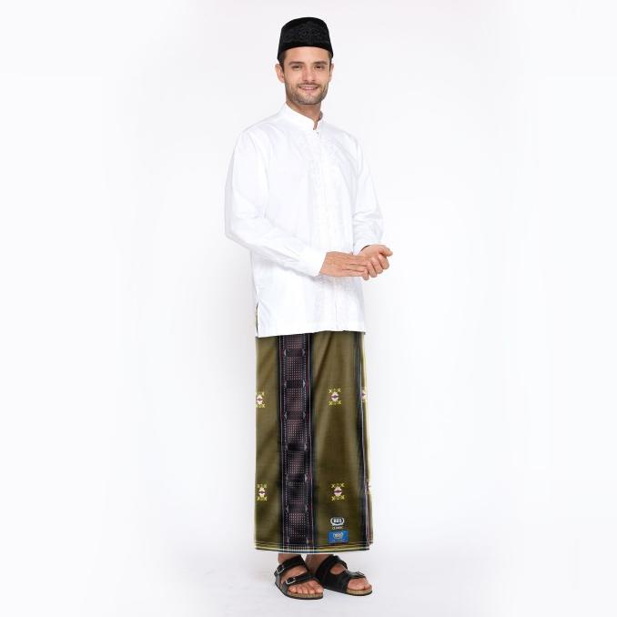 Sarung BHS Classic Gold Motif SSB Hitam Kuning