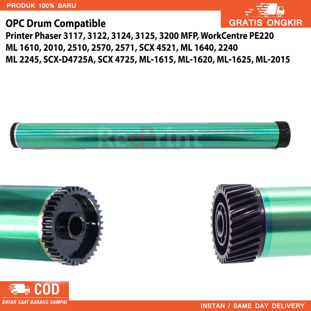 OPC Drum compatible printer ML 1610, 2010, 2510, 2570, 2571, SCX 4521, ML 1640, 2240 ML 2245, SCX-D4725A, SCX 4725, ML-1615, ML-1620, ML-1625, ML-2015, Phaser 3117, 3122, 3124, 3125, 3200 MFP, WorkCentre PE220