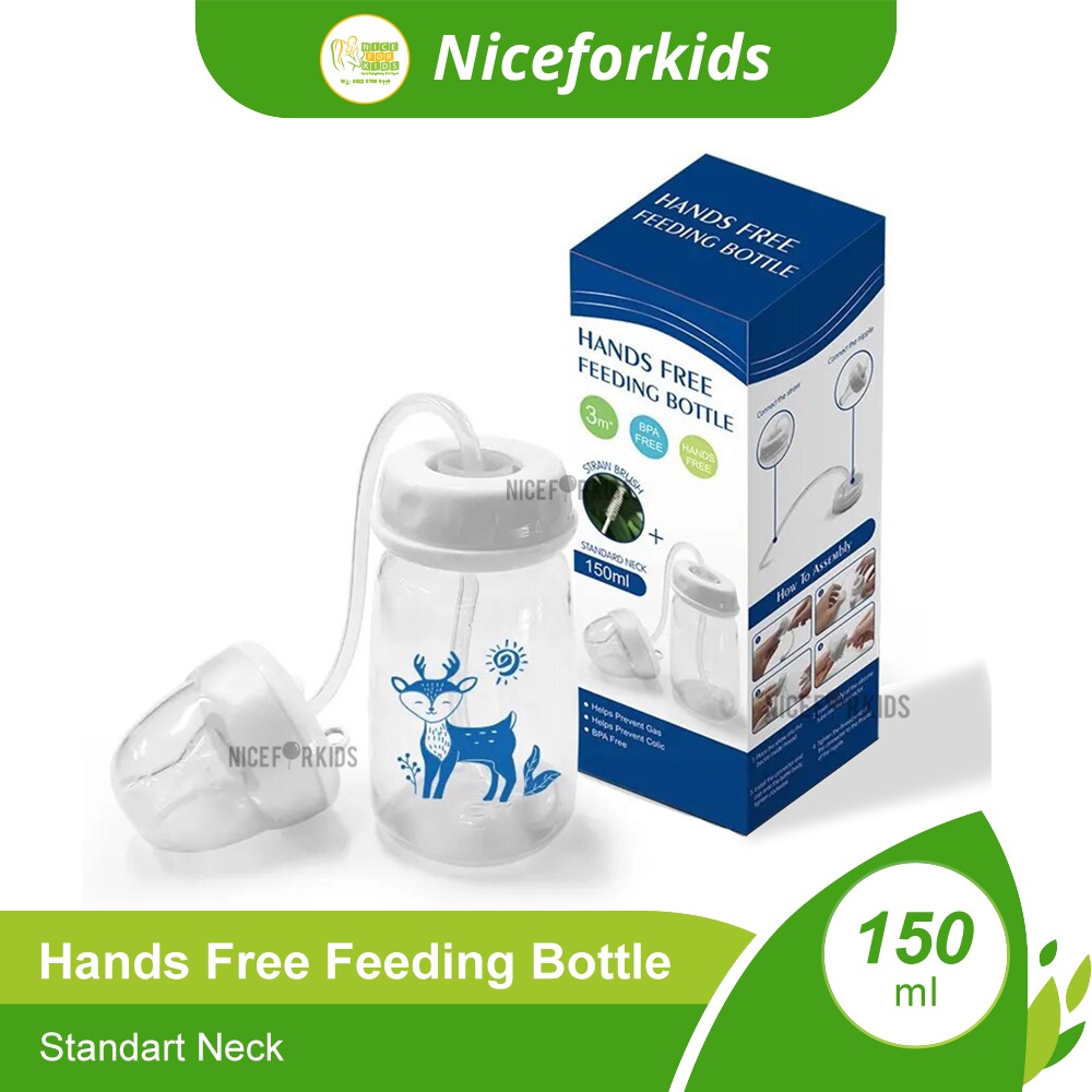 Hands Free Feeding Bottle 150ml Botol Susu Bayi Tanpa Dipegang Standart Neck Bottle