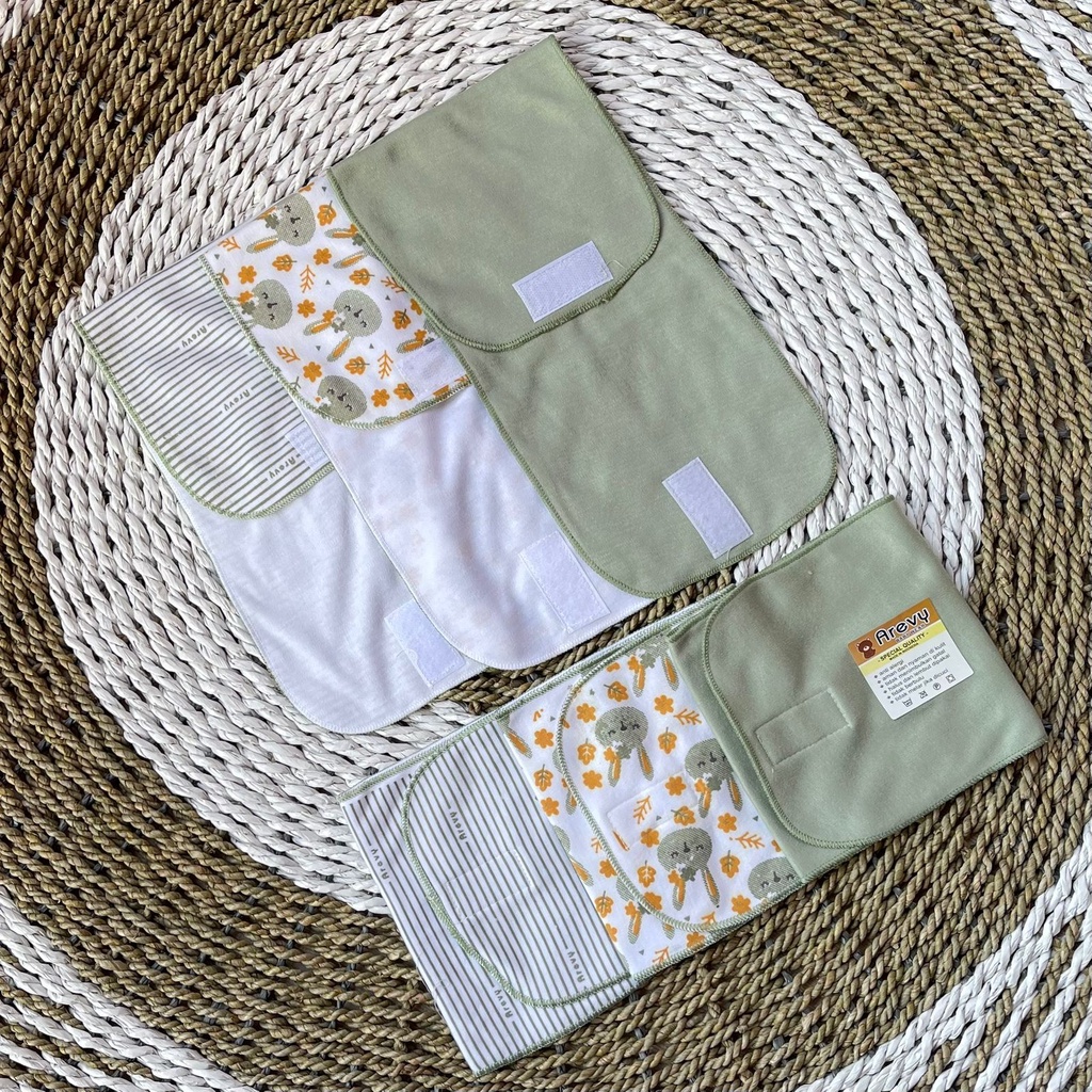 Gurita Rekat Bayi Arevy Babywear Isi 6 Pcs Seri Green Gurita Instant Praktis Perlengkapan Baby Newborn