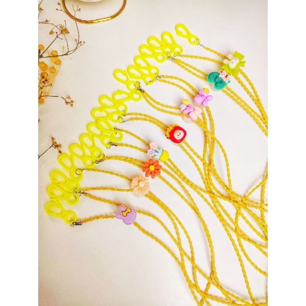 Series Kuning Tali Boba Strap Mask Kalung Masker Clay Ekonomis