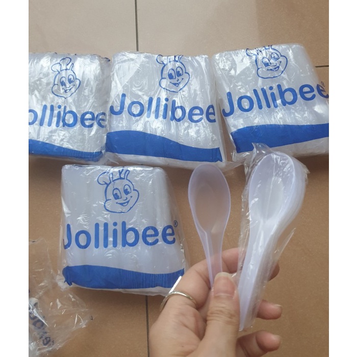 [Sendok Bebek] Sendok Bebek Plastik Bening Jollibee [Peralatan]