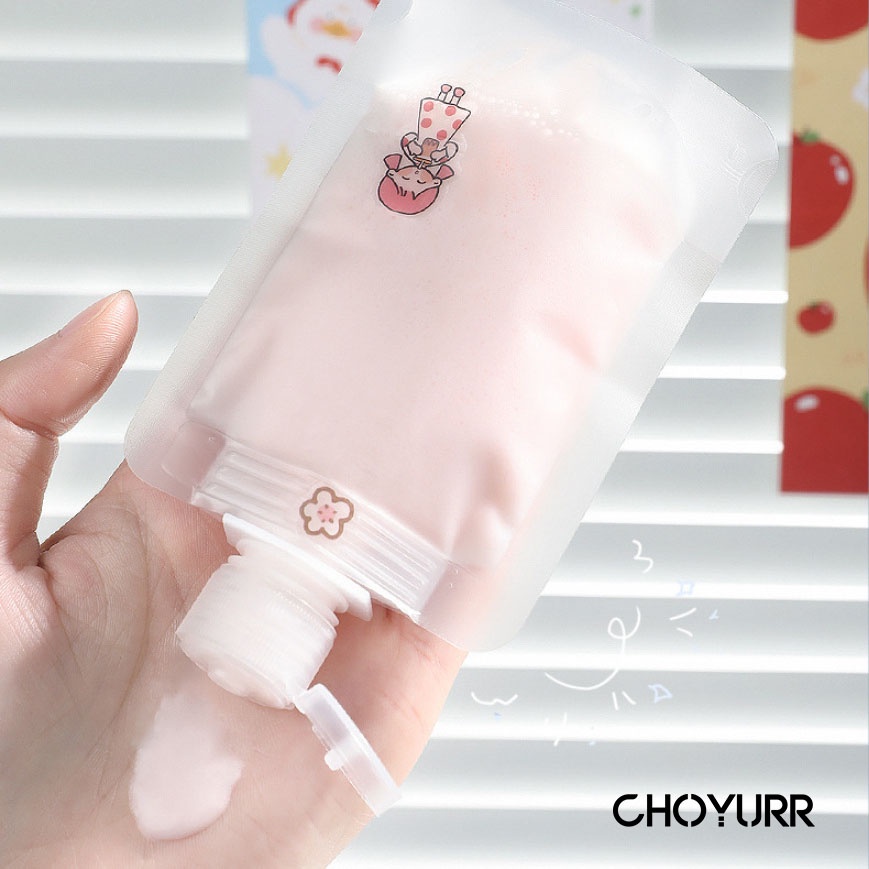 【COD】Lotion Travel Pouch / Plastik Traveling Pouch / Kosmetik Skincare Storage Organizer / Lotion Tas travel / Botol Refill Tempat Sabun Cair Botol / Botol Sabun Serbaguna-CH