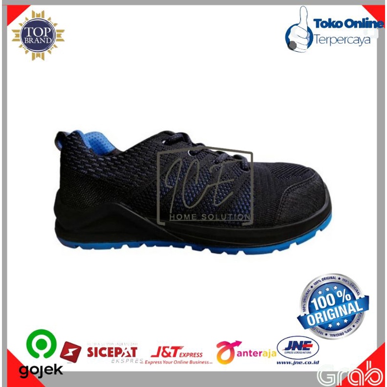 Krisbow Sepatu Pengaman Auxo - Hitam/biru/sepatu safety