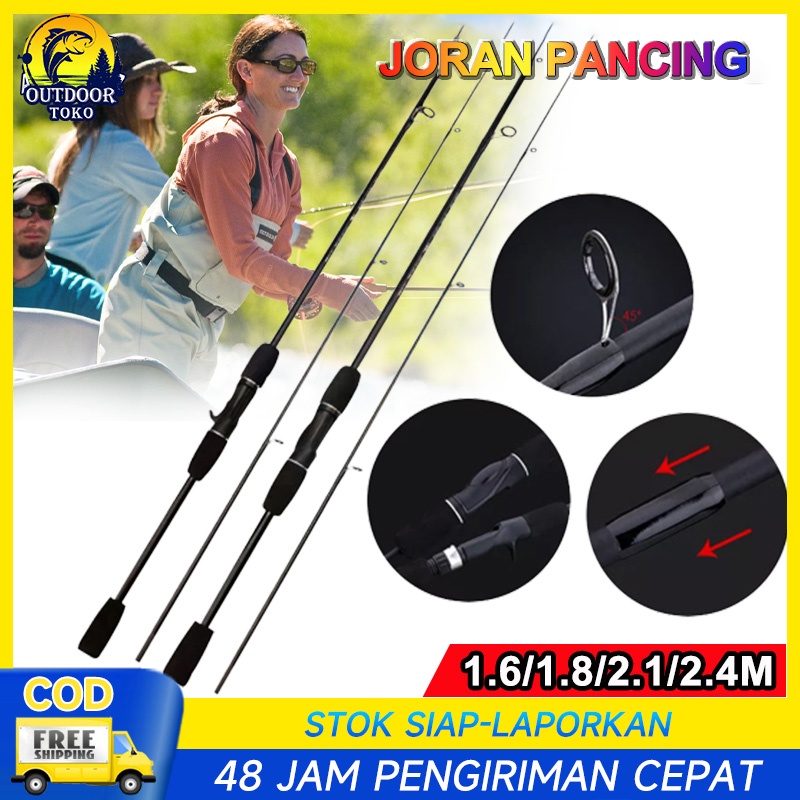 COD Joran Pancing 1.6m 1.8m carbon asli kuat 30kg pancing lengkap pancing bc 1 set murah dan kuat ca