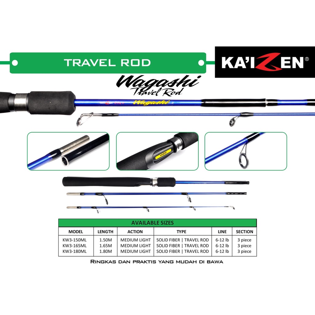 Rod SPINNING KAIZEN WAGASHI TRAVEL ROD