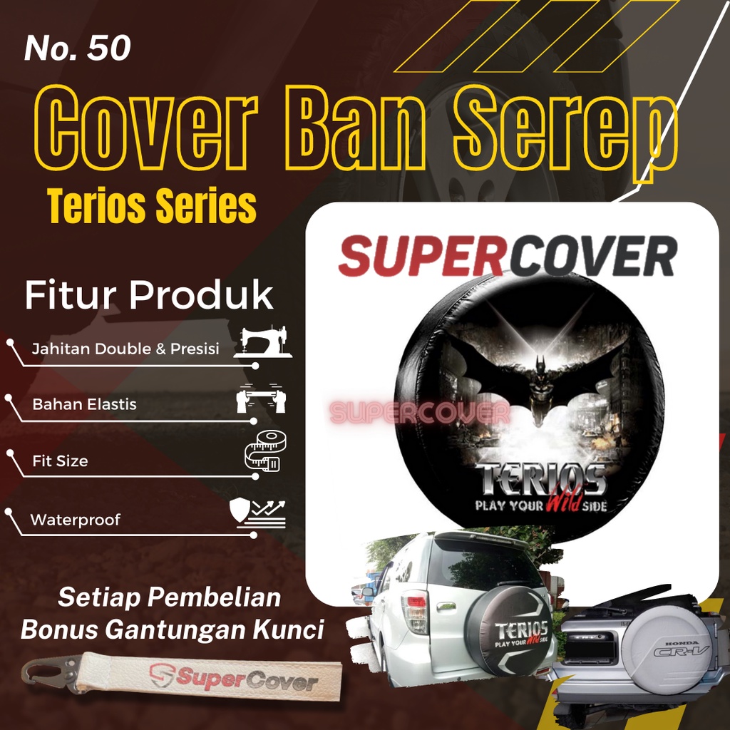 Sarung Ban Serep Daihatsu Terios Cover Ban Serep Kulit Sintetis Daihatsu Terios 50 Penutup Pelindung