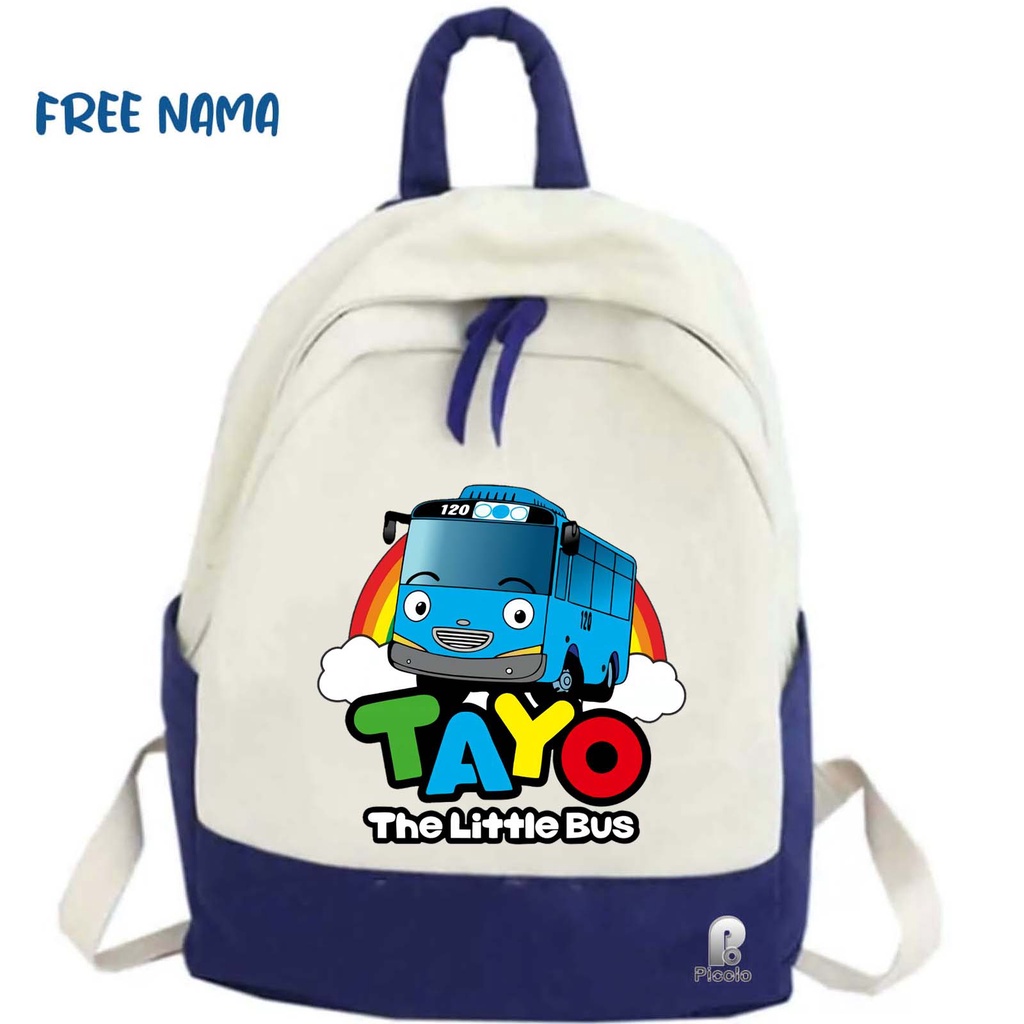 TAS RANSEL BACKPACK ANAK SEKOLAH MOTIF TAYO UNISEX (FREE NAMA)