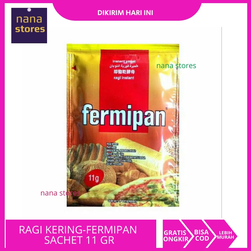 

Ragi kering instan, Ragi fermipan 1 sachet