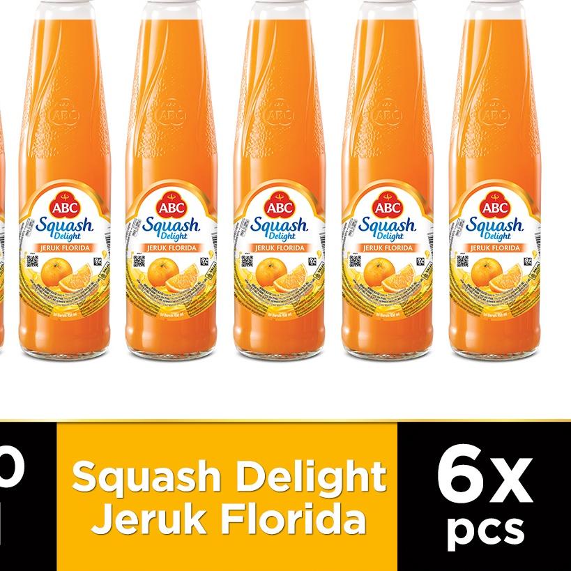 

❆ ABC Sirup Squash Delight Jeruk Florida 450 ml - Multi Pack 6 pcs ☛