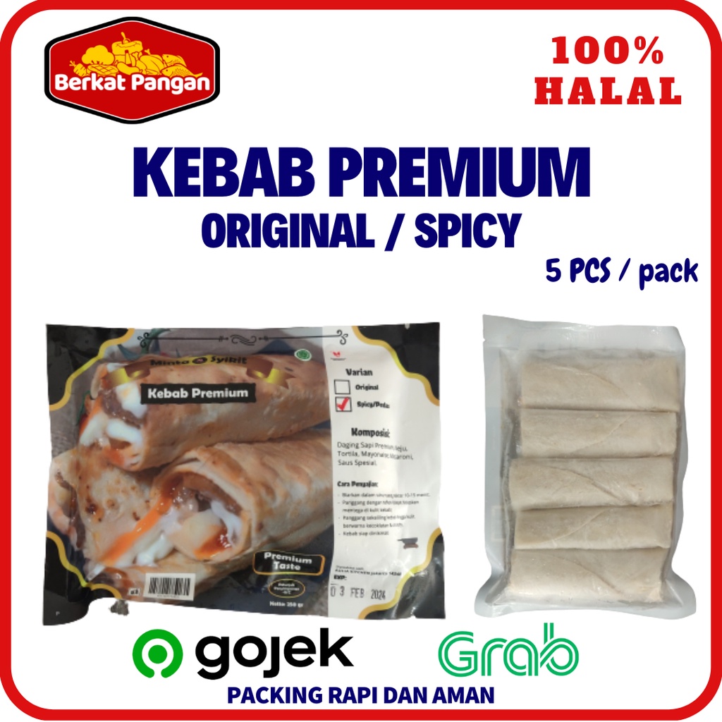 Kebab Premium Original / Pedas Minta Syikit 250gr