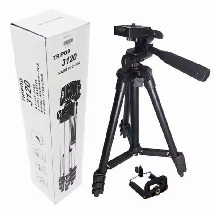 TRIPOD 3120 / 3120A  3110 Original 100% Untuk HandPhone dan Kamera Free Holder U dan Tas Tripod