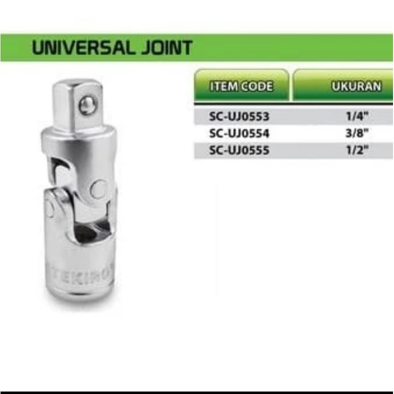 Tekiro universal joint 1/4&quot; 3/8&quot; 1/2&quot; sambungan kunci sock flexible