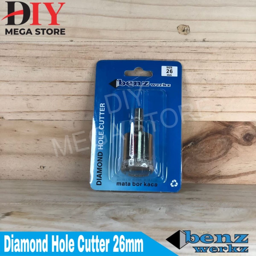 Diamond hole cutter 26mm mata bor kaca mata bor intan 26 mm benz werkz