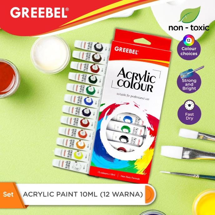 

GREEBEL Cat Akrilik / Acrylic Colour / Acrylic Paint 10ml (12pcs/box)