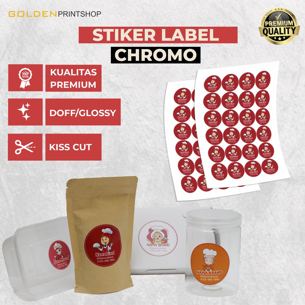 

Cetak Stiker Label Custom Lembaran Kemasa Produk Usaha Makanan & Minuman Termurah