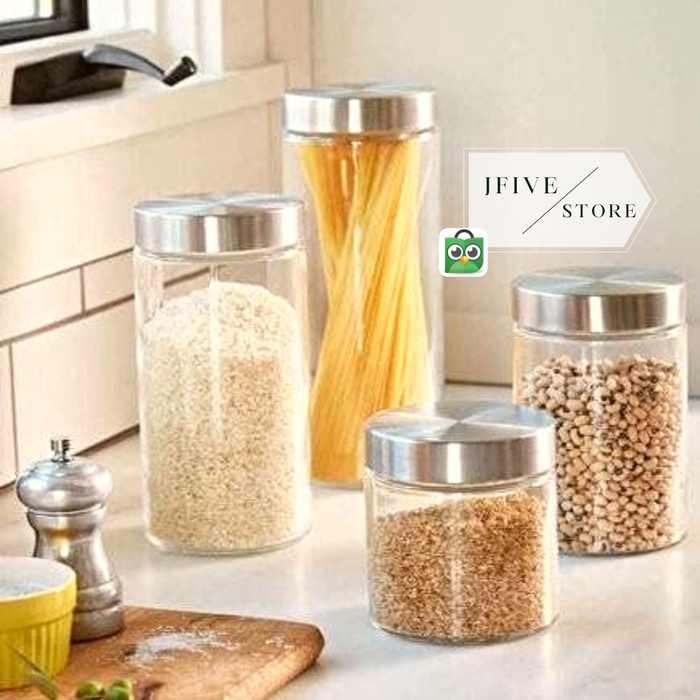 Promo ramadhan 2023 - Toples Jar Kaca | Toples Makanan | Toples Kedap Udara |1677ml, 2133 - 1677ml -